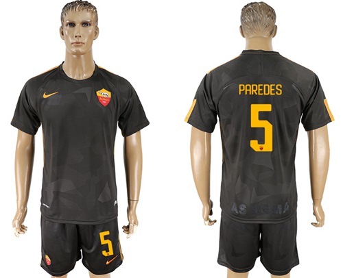 Roma #5 Paredes Sec Away Soccer Club Jersey
